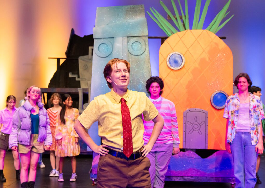 student from musical theatre program for teens performing The SpongeBob Musical